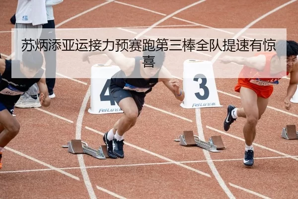 苏炳添亚运接力预赛跑第三棒全队提速有惊喜